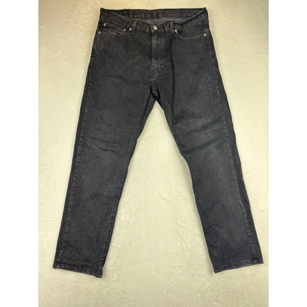 Levis 541 Mens 36x32 Jeans Fuzzy Black Faded Denim Grungy Athletic Taper